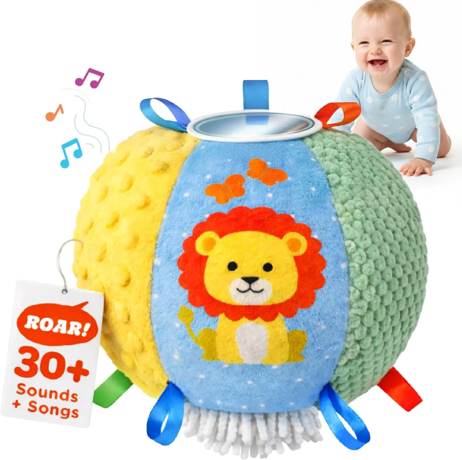 

Interactive Baby Ball with 30+ Sounds & Songs | Toys for 1 Year Old Boys & Girls | Musical Crawling Ball for Toddlers 1-3 | 1st Birthday Gift