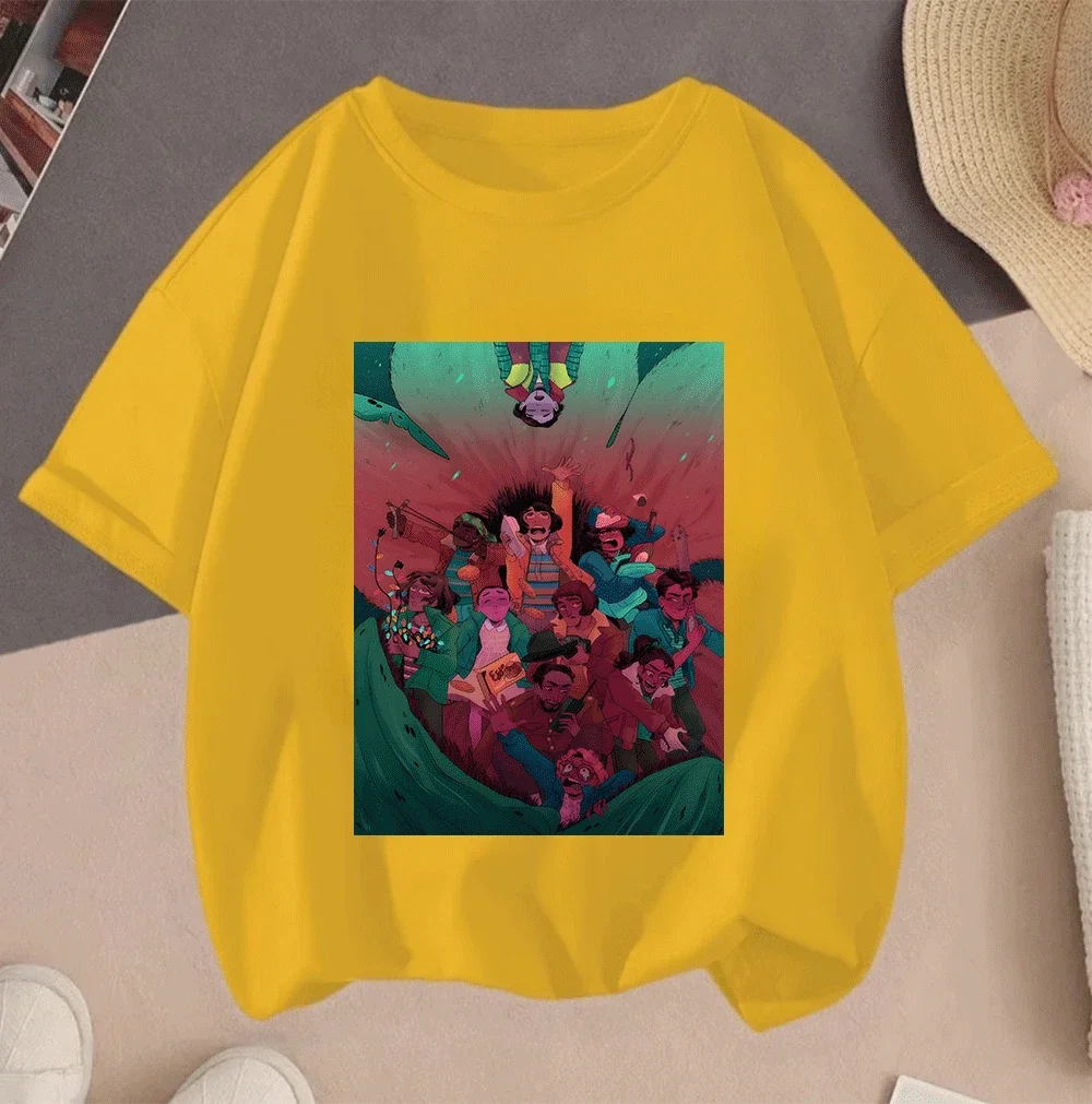 

2026 Soft Comfortable Daily 2D Stranger Things Cartoon Short Sleeve Hot Sale Printed Tees