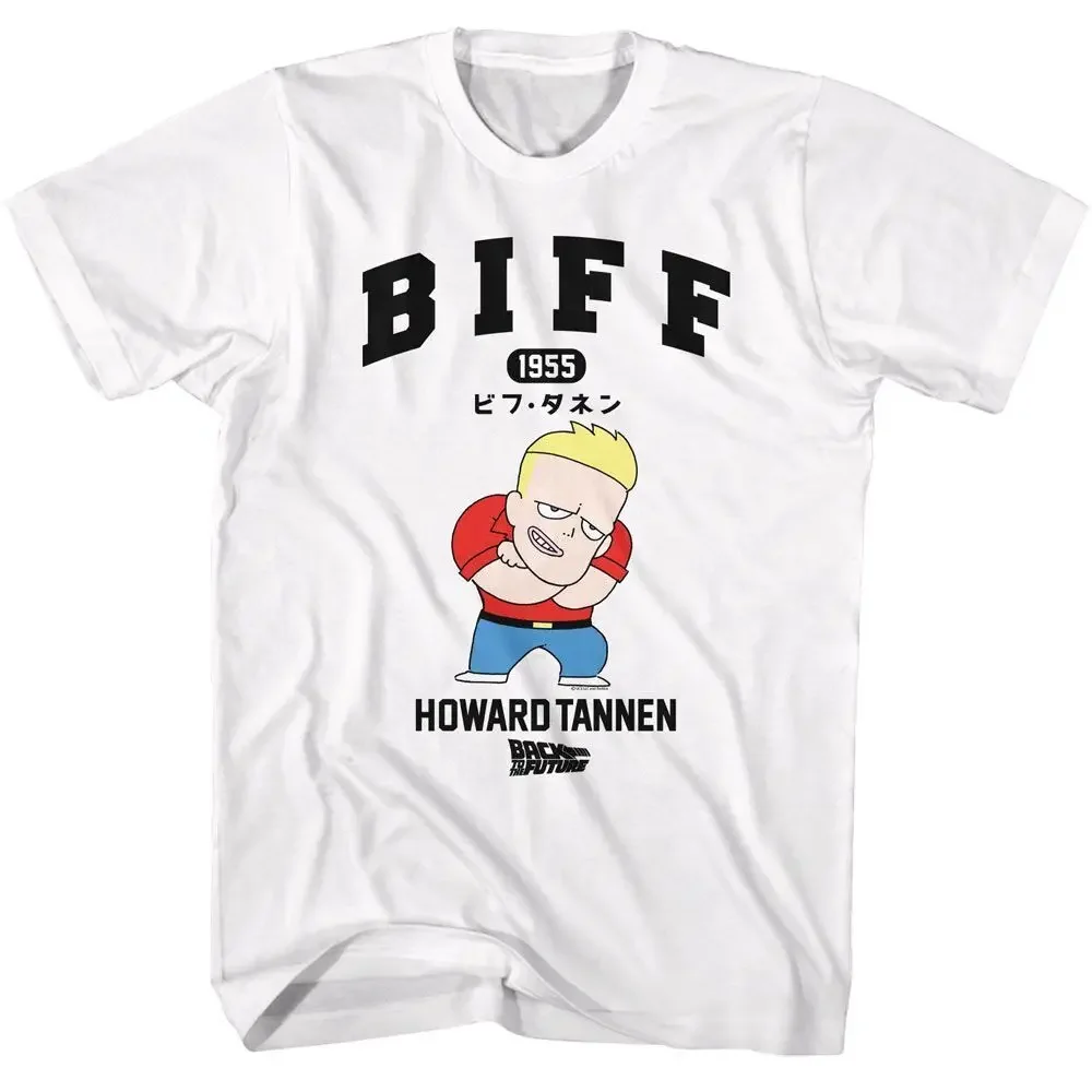 Back To The Future Biff Howard Tannon Cartoon White Movie T Shirt