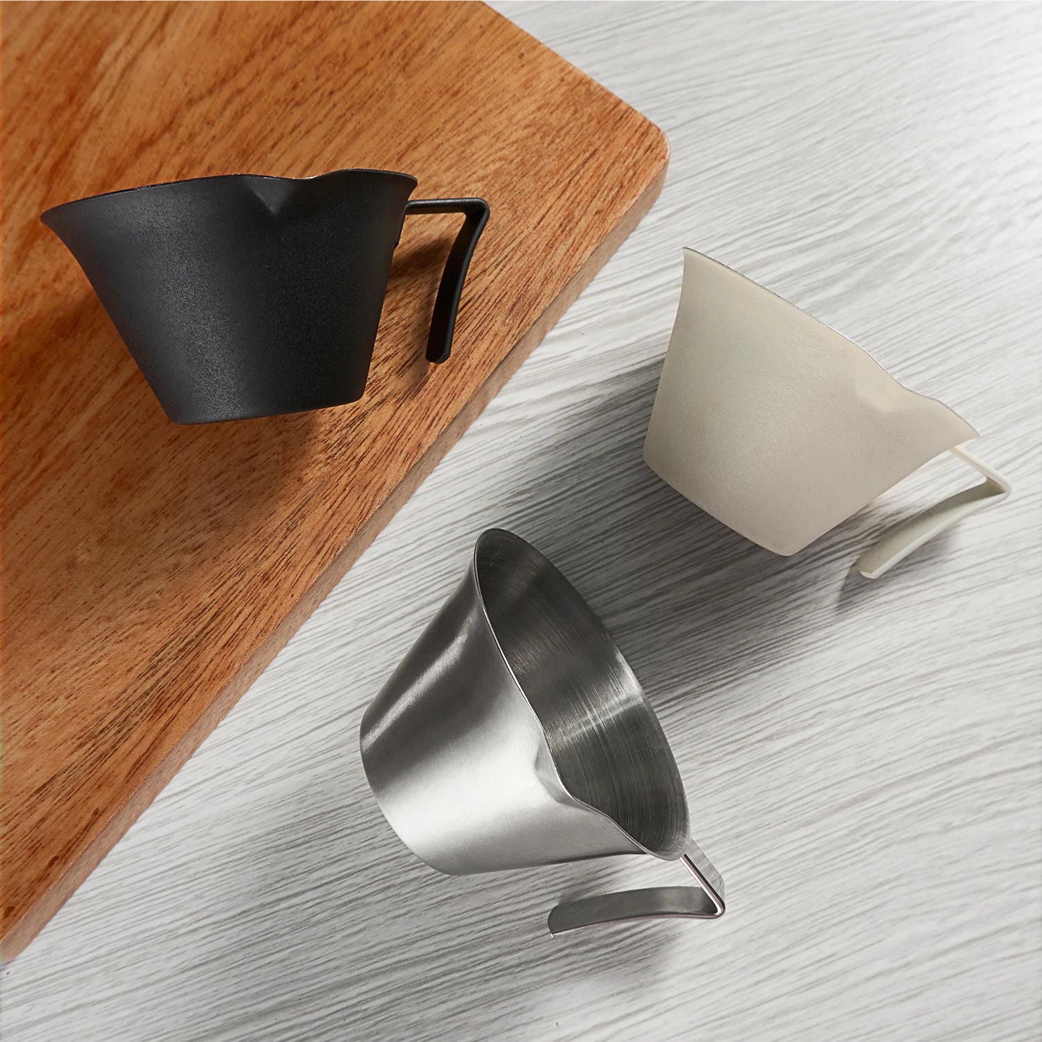 100 مللي كوب استخراج الإسبريسو 304 الفولاذ المقاوم للصدأ مع مقياس سميكة رائعة أونصة فنجان القهوة اكسسوارات المطبخ مقهى المنزل #5