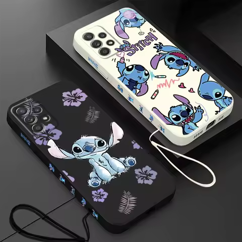 Disney Stitch Angle Phone Case for Samsung Galaxy A11 A12 A13 A14 A15 A16 A21s A22 A24 A25 A32 A33 A34 A52s A53 A54 5G Cover