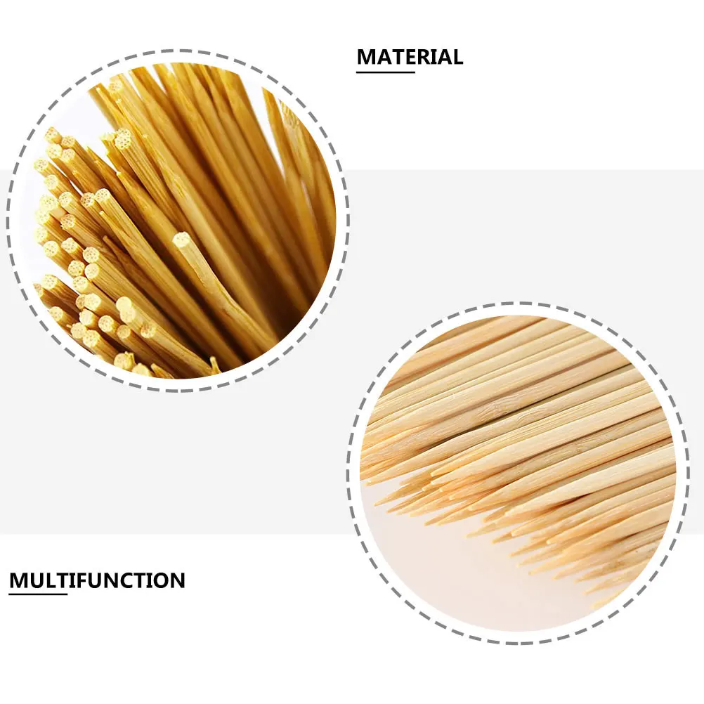 

1000pcs BBQ Bamboo Skewers Disposable Food Sticks for Party Grilling Tools Multipurpose Kitchen Gadgets