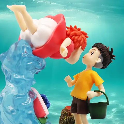 Ponyo sur la falaise Figurine Ponyo Sousky Seagal Figurine Pvc Gk Statue Anime Figurine d'action 15 cm modèle poupée Collection jouet enfant cadeau