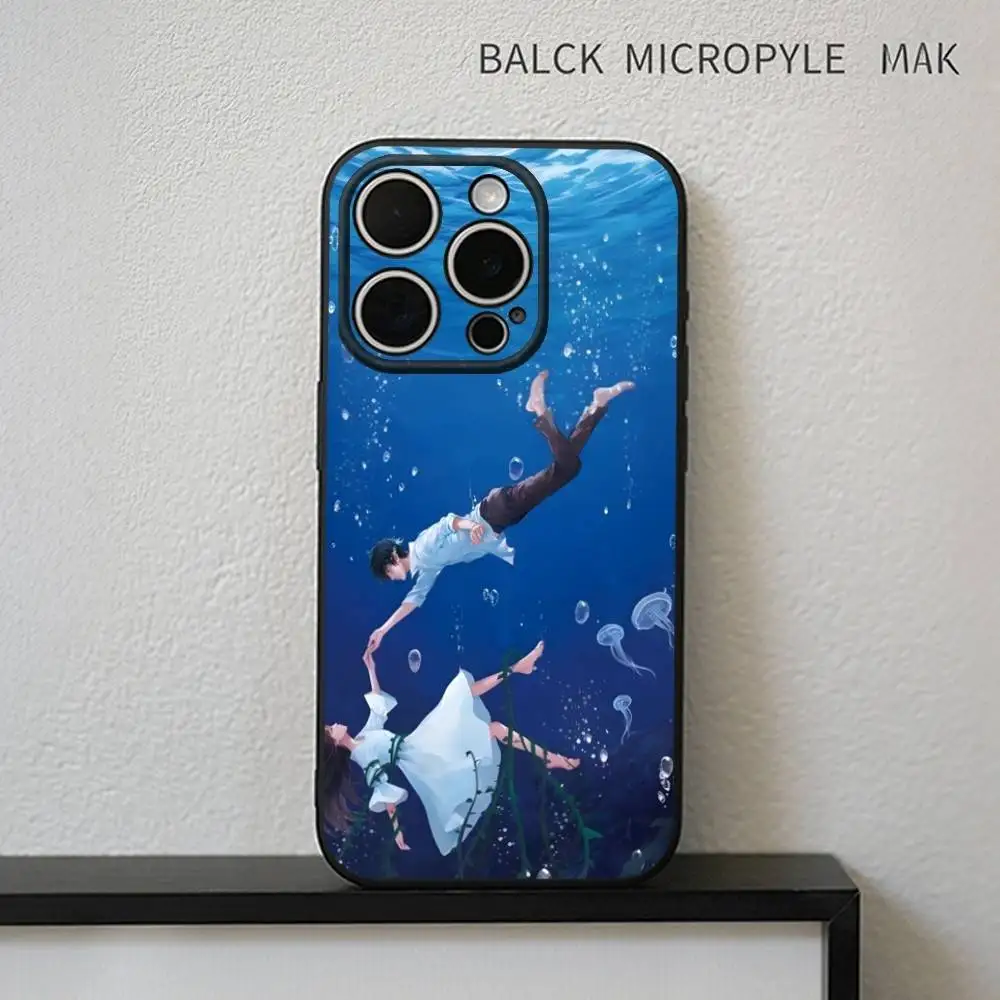 De wrede prins Jude en Cardan telefoonhoesje voor iPhone 17,16,15,14,13,12,11 Plus, Pro Max zachte zwarte cover