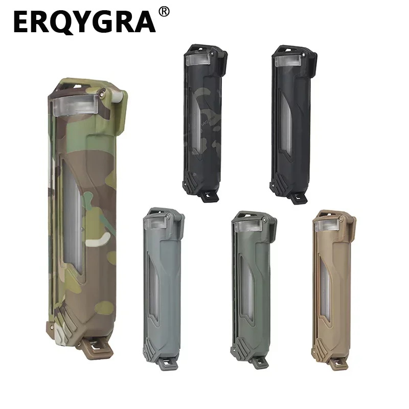 ERQYGRA Tactical Camping Battery Storage Box Hunting Equipment Outdoor Travel Portable Hiking Accessories Waterproof Dustproof portable 12w light for makita power tool charger 14 4 18v lithium battery with usb