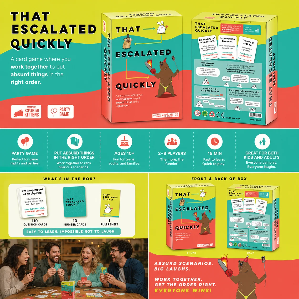 Jeu de cartes That Escalated Q - Quick Games Party avis et prix
