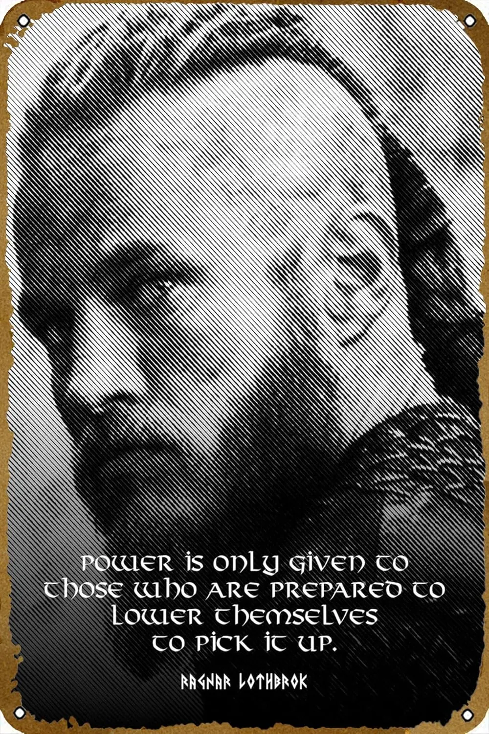 Ragnar lothbrok Poster Retro tin Sign Wall Art Decor Metal Sign Decoration Sign 8x12 inch