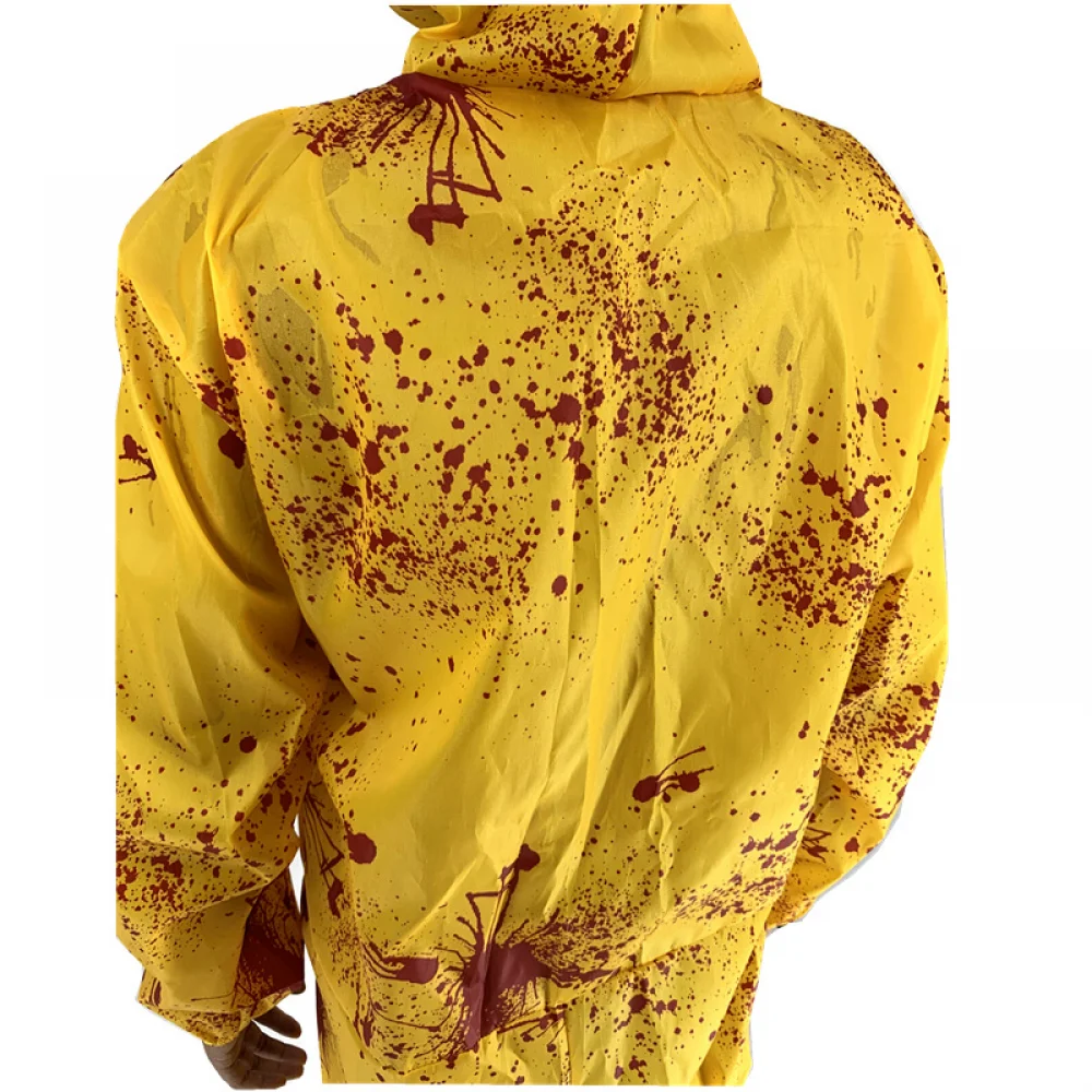 Halloween Cosplay Halloween Costumes Zombie Crisis Radiation Protective Clothing Child Resident Workwear Yellow Printed Jumpsuit