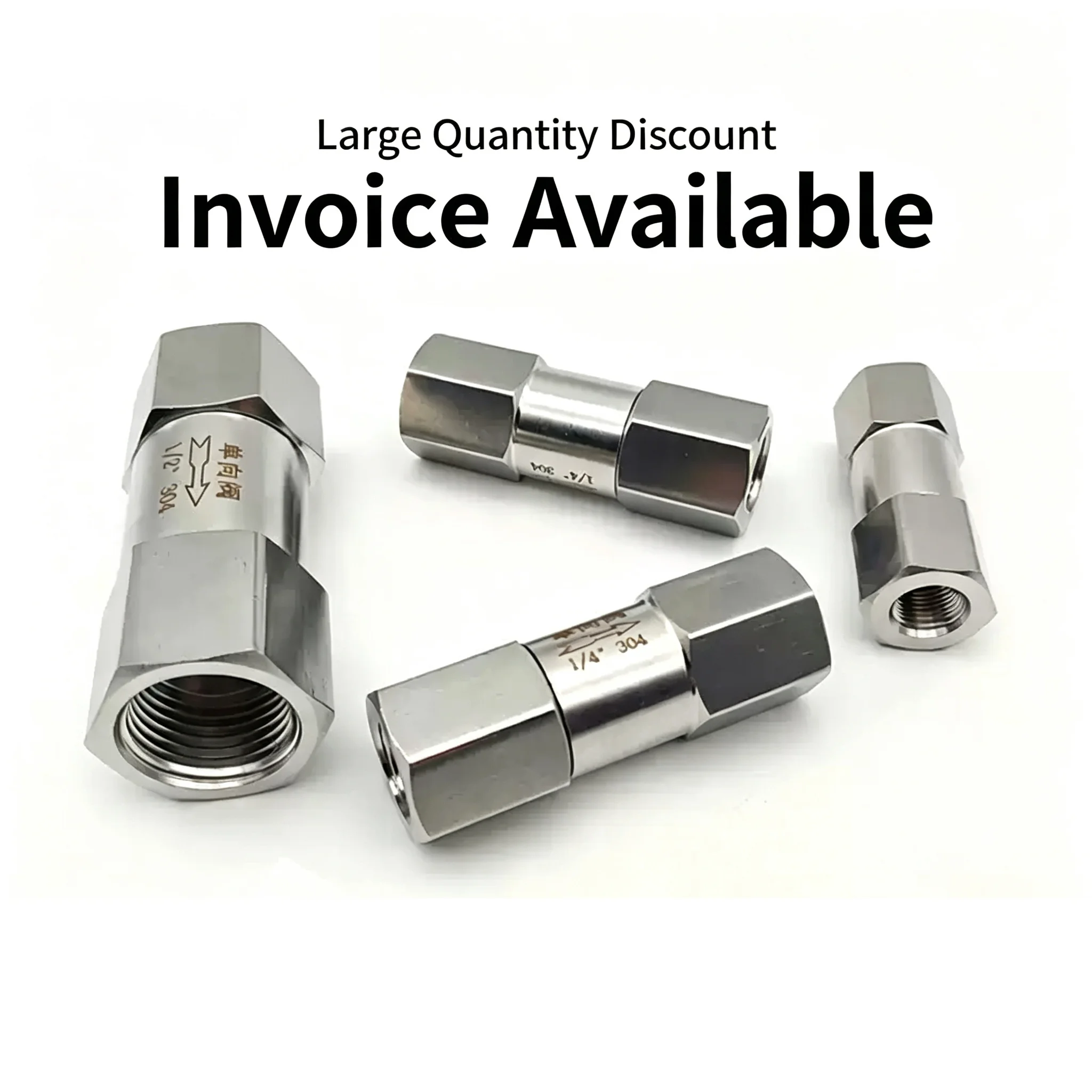 304‑Stainless‑Steel Check Valve, 1/4 Split‑type Female‑thread Non‑return Valve, High‑temperature Boiler Check Valve for Liquid a