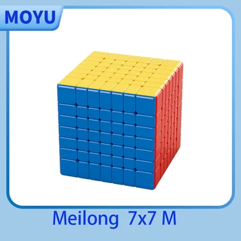 Meilong 7x7 V2 Magnetic Magic Speed Cube สติกเกอร์ปริศนา Fidget ของเล่น Cubo Magico Meilong 7M V2