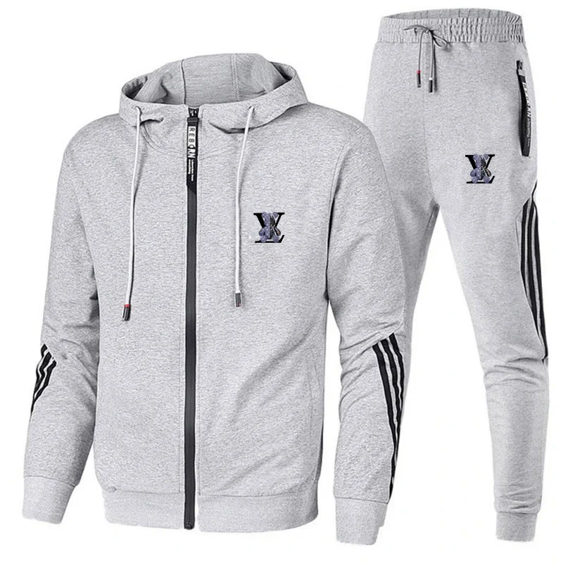 2024 Herren zweiteiliger Anzug Sportswear Casual Sports Hoodie Hose Harajuku Set Frühling und Herbst Hoodie modische Sportswear