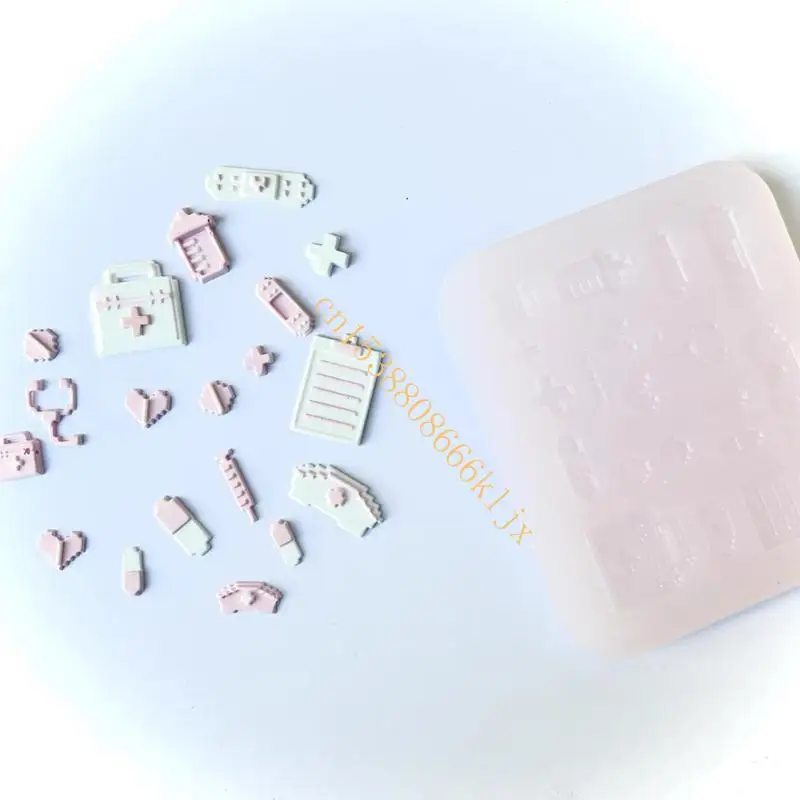 Stampo in silicone multiuso per artigianato a forma pixel decorativo a forma casa 066c