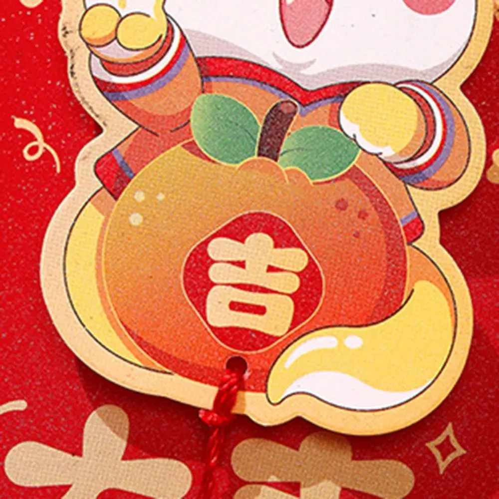 

6 шт., весенний фестиваль, 3D китайский Новый год, красный конверт, полый смешанный узор, сумка для денег с кисточкой HongBao