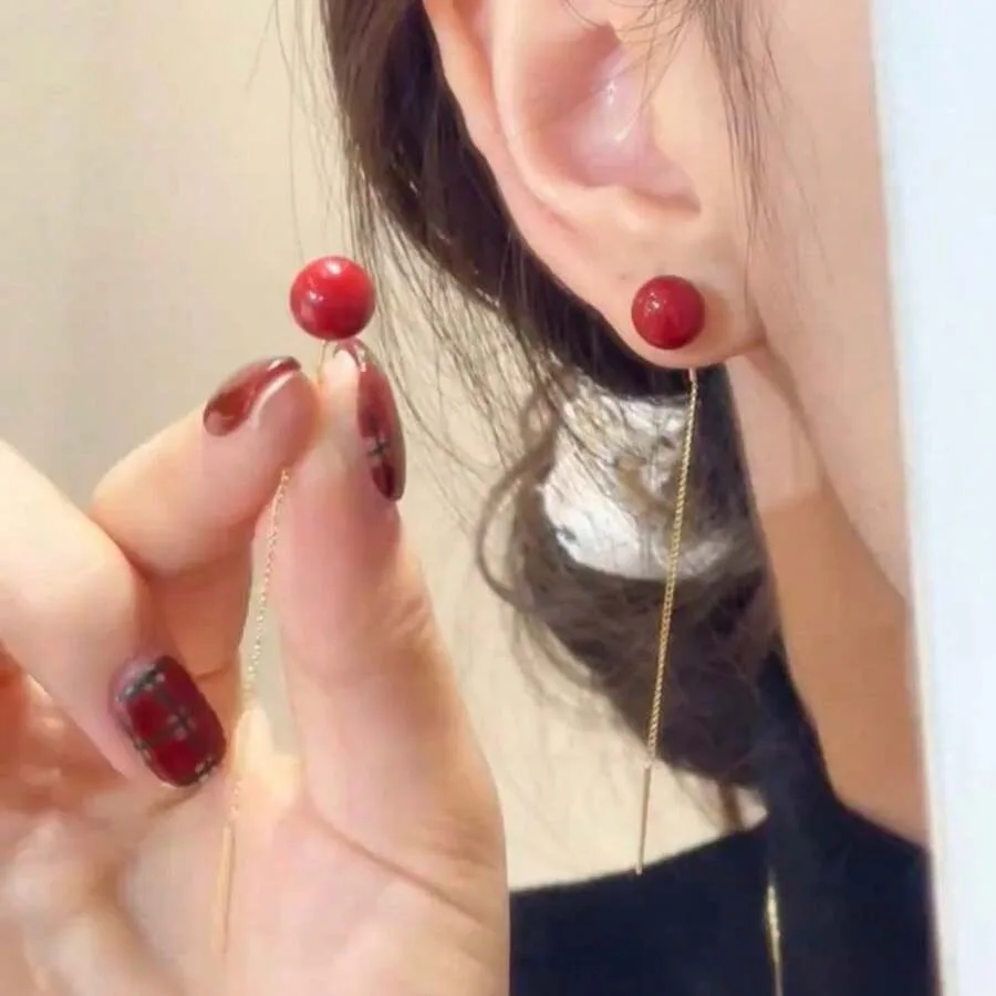 

1 Pair Of High-Quality Stainless Steel Hypoallergenic Golden Earrings, Anti-Fading, Simple And Elegant, Fashionable Women's Ear