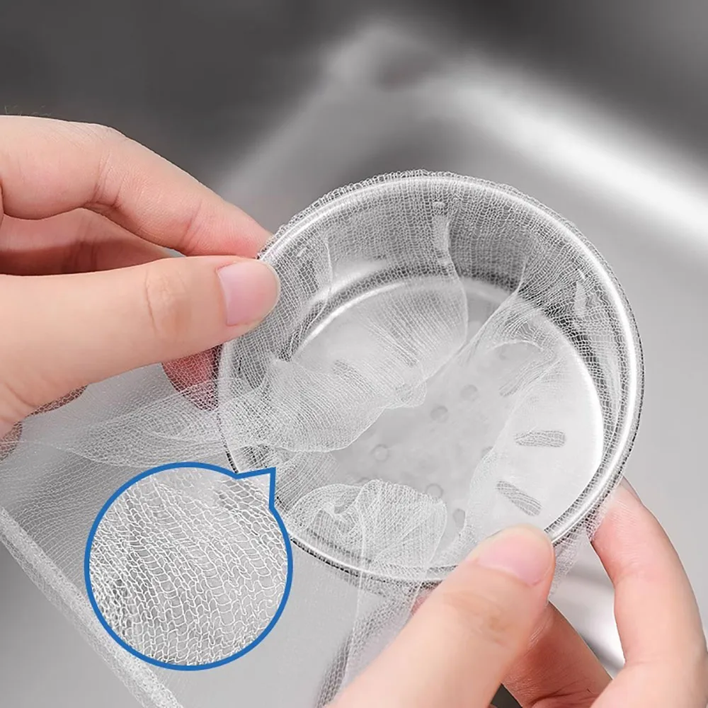 30-200Pcs Disposable Kitchen Sink Filter Sewer Drain Anti-blocking Garbage Bag Pool Leak Mesh Bag Mesh Strainer Sink Garbage Net