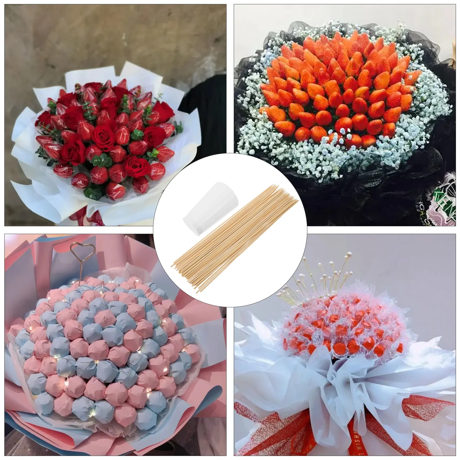 

1Set Multi-Hole Plastic Lollipop Base Durable Stand Bouquet Rack Creative Lollipop Holder Cake Pops Display Cake Pops Stand
