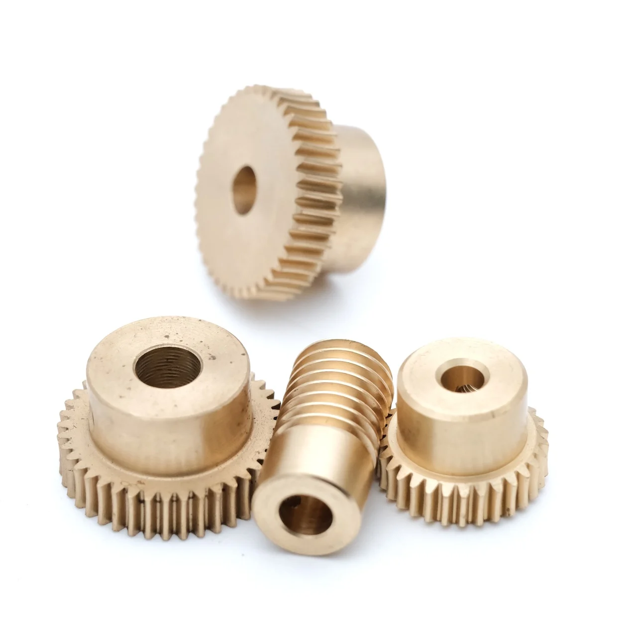 Precision 1:60 0.5M 20T 30T 40T 50T 60T Copper Worm Reducer Turbine 4/5/6mm Step Gear Wheel DIY Model