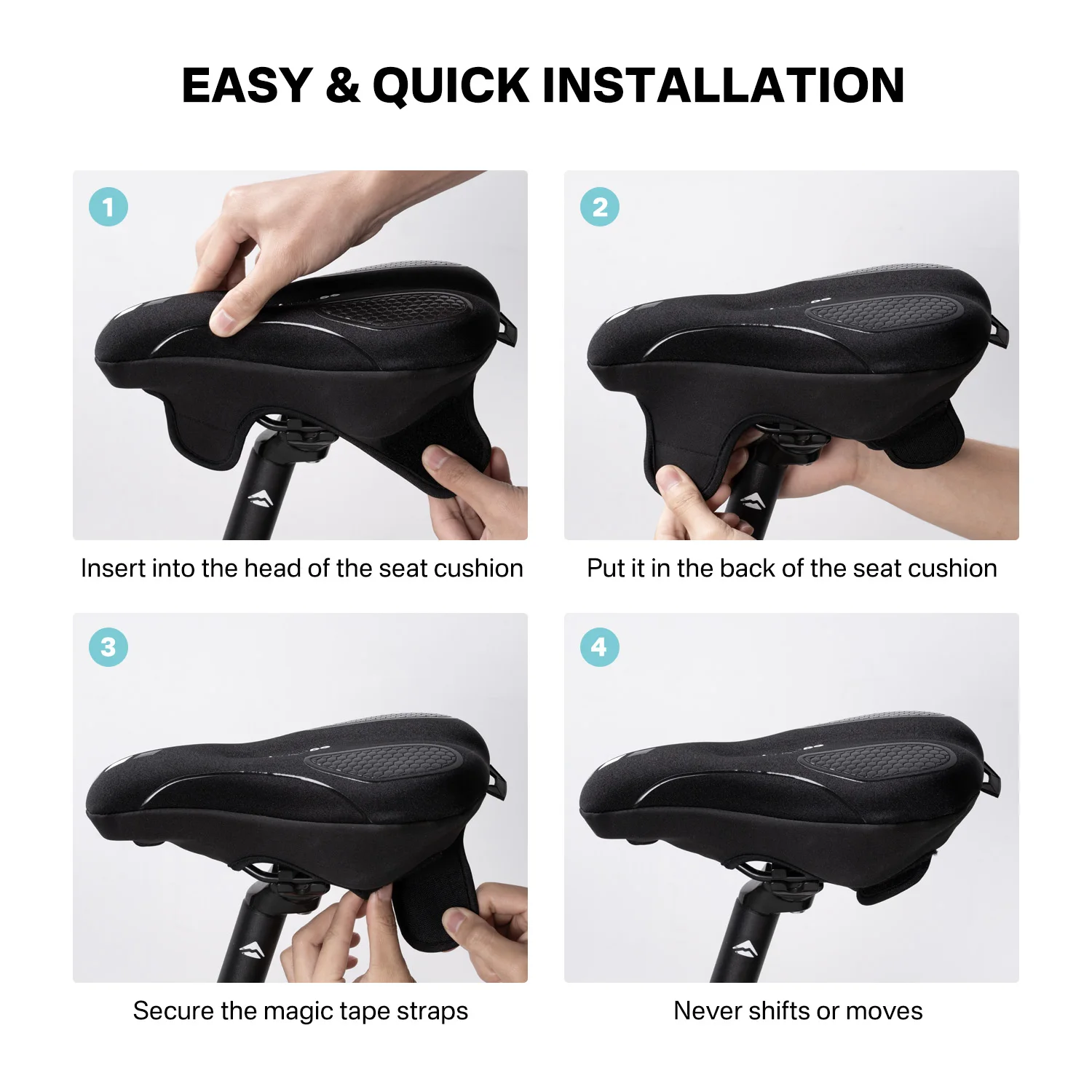 YOUNGDO Breathable Bicycle Saddle Seat Soft Road Bike Cushion for MTB Mountain Road Bike Accessories Cycling Gel Pad Seat Covers