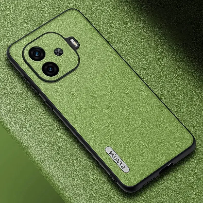 Luxury PU Leather Case For Vivo iQOO Z9 Turbo Back Cover Silicone Shockproof Full Protection Phone Case For Vivo iQOO Z9 Z9X 5G