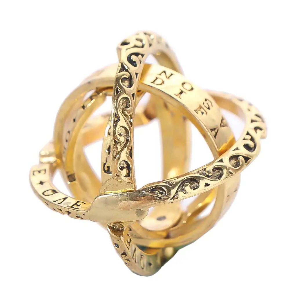 

Retro Style Astronomical Ball Ring Rotating Planet Universe Sphere Metamorphic Cosmic Ring Reversed Interesting