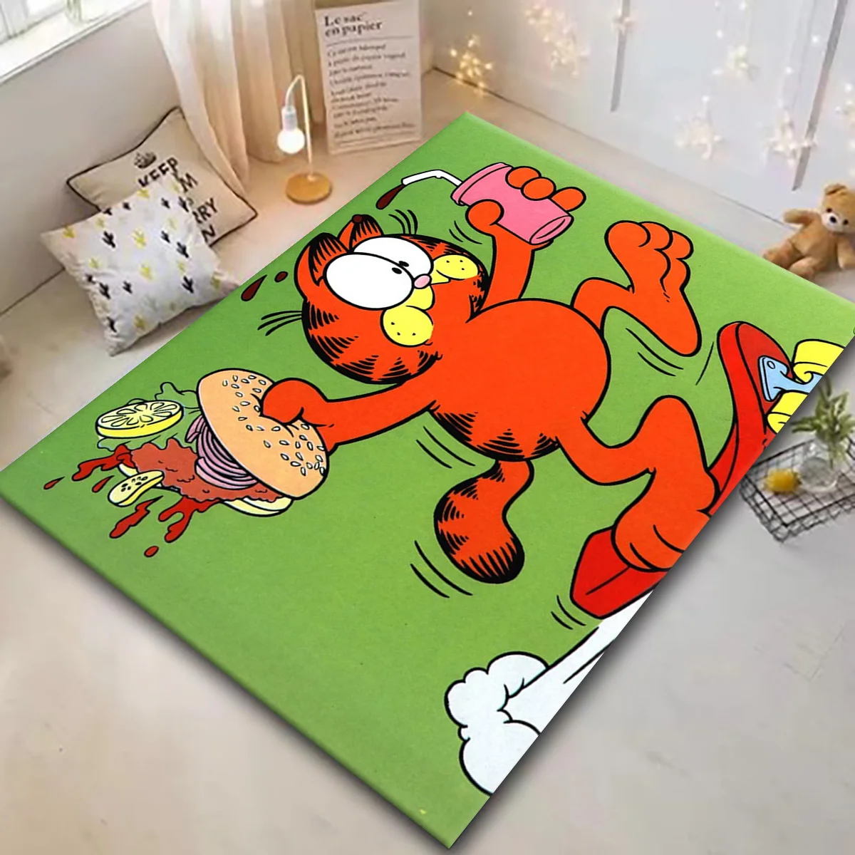 A-Garfield Printed Carpet for children,Living room Bedroom floor mat Kitchen mat Children's Bedroom Mat