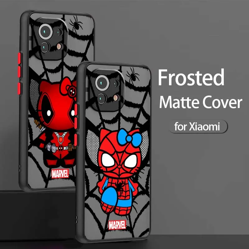 

Marvel Art Patterns Phone Case For Xiaomi 14T 13T 13 12T 12 12S 11T 11 11i 10 10T Ultra Pro Lite Frosted Translucent
