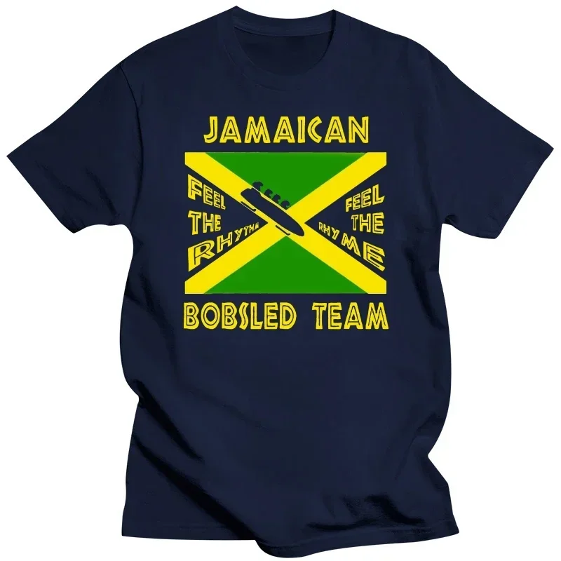 Cool Runnings Jamaica Bobsled Team Feel Rhythm Feel Rhyme Flag Funny T Shirt