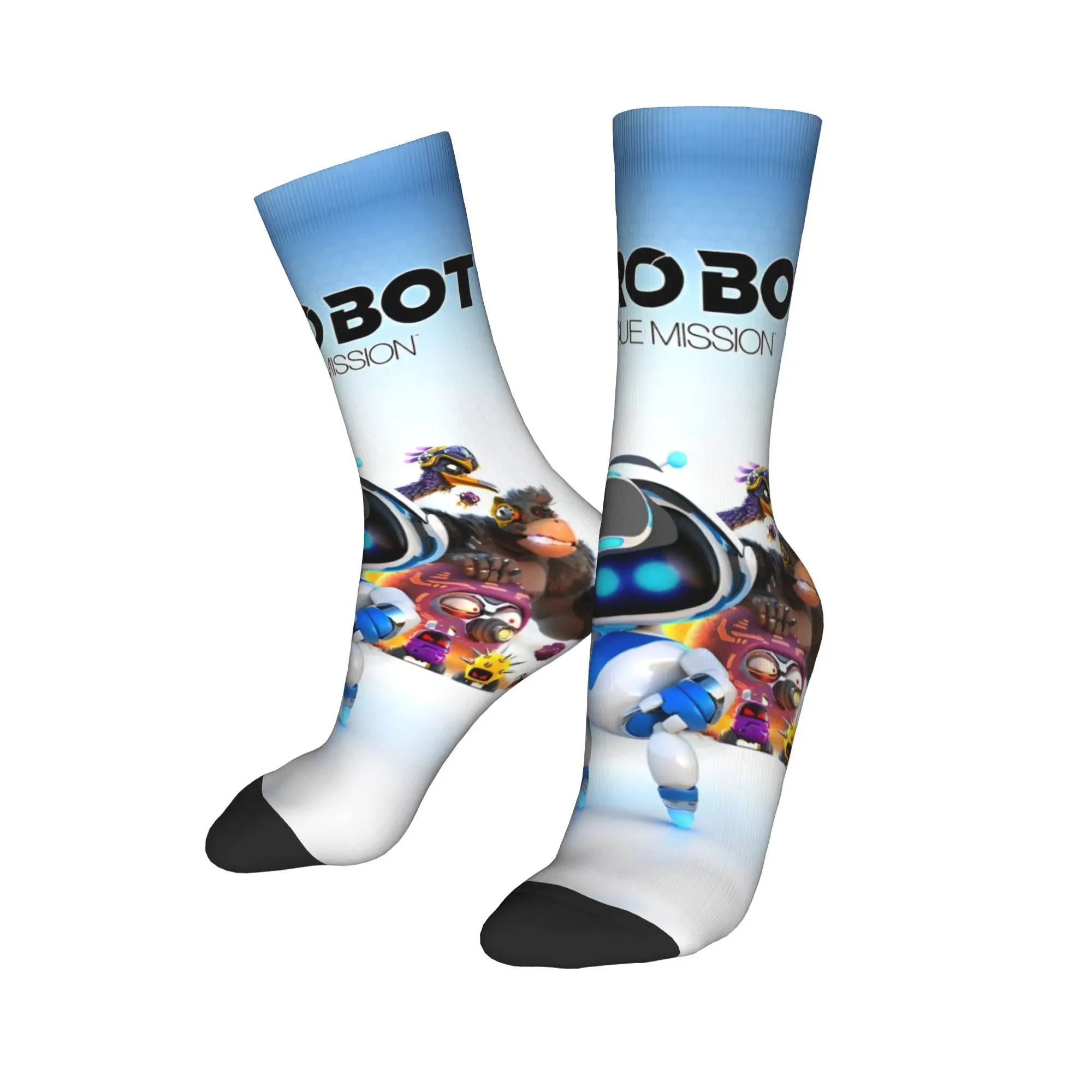 ASTRO-BOT game fans  Crew Socks for Women Men Merch All Seasons  Soft Middle Tube Socks Breathable