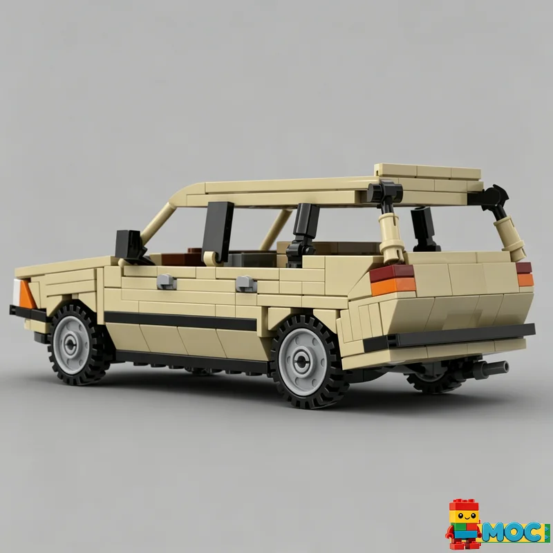 359PCS 1986 Mitsubishi Sigma Wagon Classic Station Wagon Creative MOC Building Blocks DIY Assembly Educational Toy For Display
