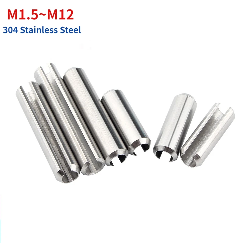Split Spring Dowel Tension Roll Pin Elastic Cylindrical Cotter Pin Dowel Elastic Cylindrical Slotted Pin GB879 304StainlessSteel