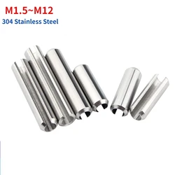 Split Spring Dowel Tension Roll Pin Elastic Cylindrical Cotter Pin Dowel Elastic Cylindrical Slotted Pin GB879 304StainlessSteel