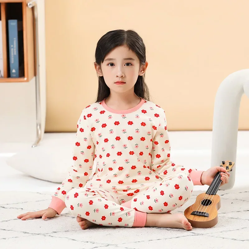 Children's Pajamas Set Cartoon Panda Kids Sleepwear Baby Boys Clothes Sleep Suit Cotton Pyjamas Infant Nightwear For Girls