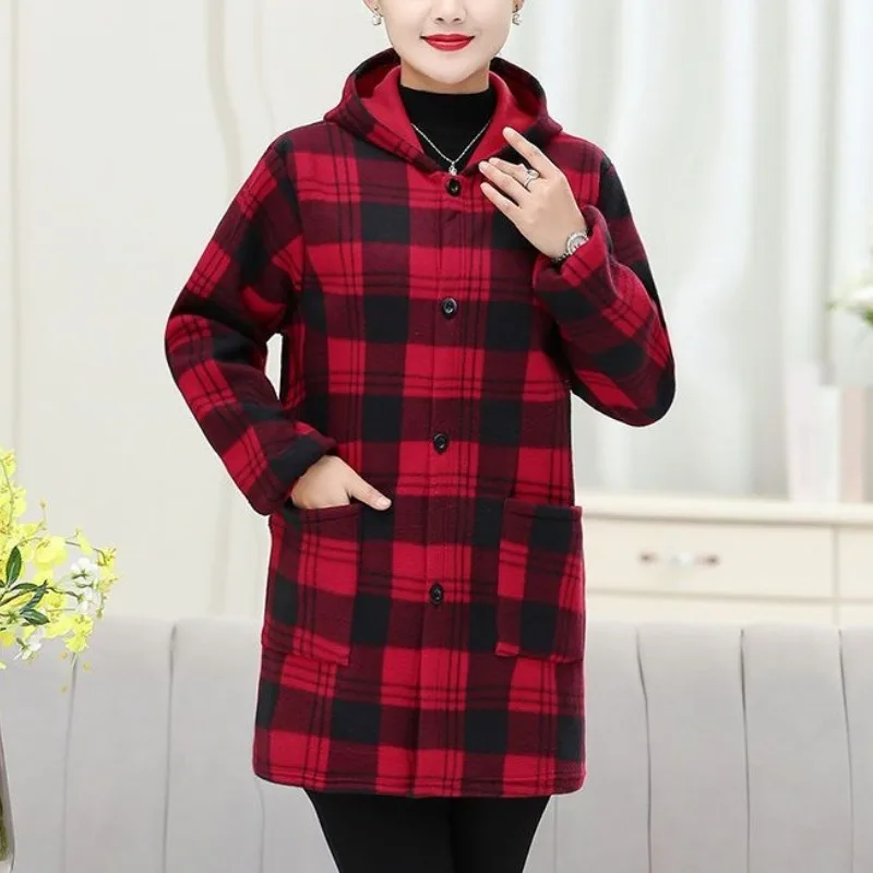 

Women's Autumn and Winter Hooded Long Sleeved Cardigan Jacket Fashionable Casual Versatile Solid Color Elegant Commuter Tops