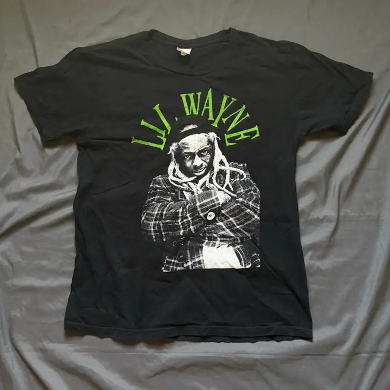 

Lil Wayne American Rapper Black T Shirt Adult Size Medium