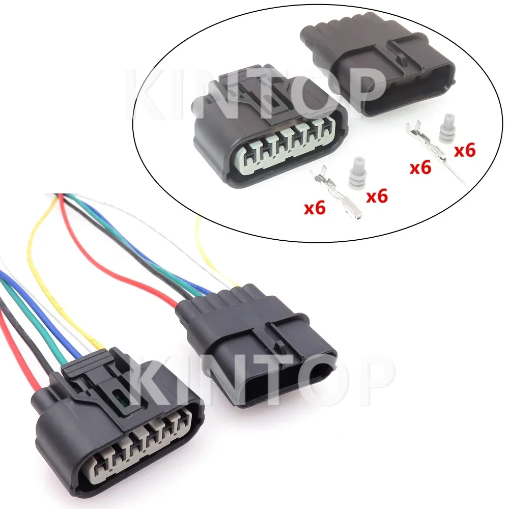 

1 Set 6 Pins 6189-1012 6188-0658 Automotive LED Driver Plug Auto Waterproof Connector Car Headlight Wire Socket AC Assembly
