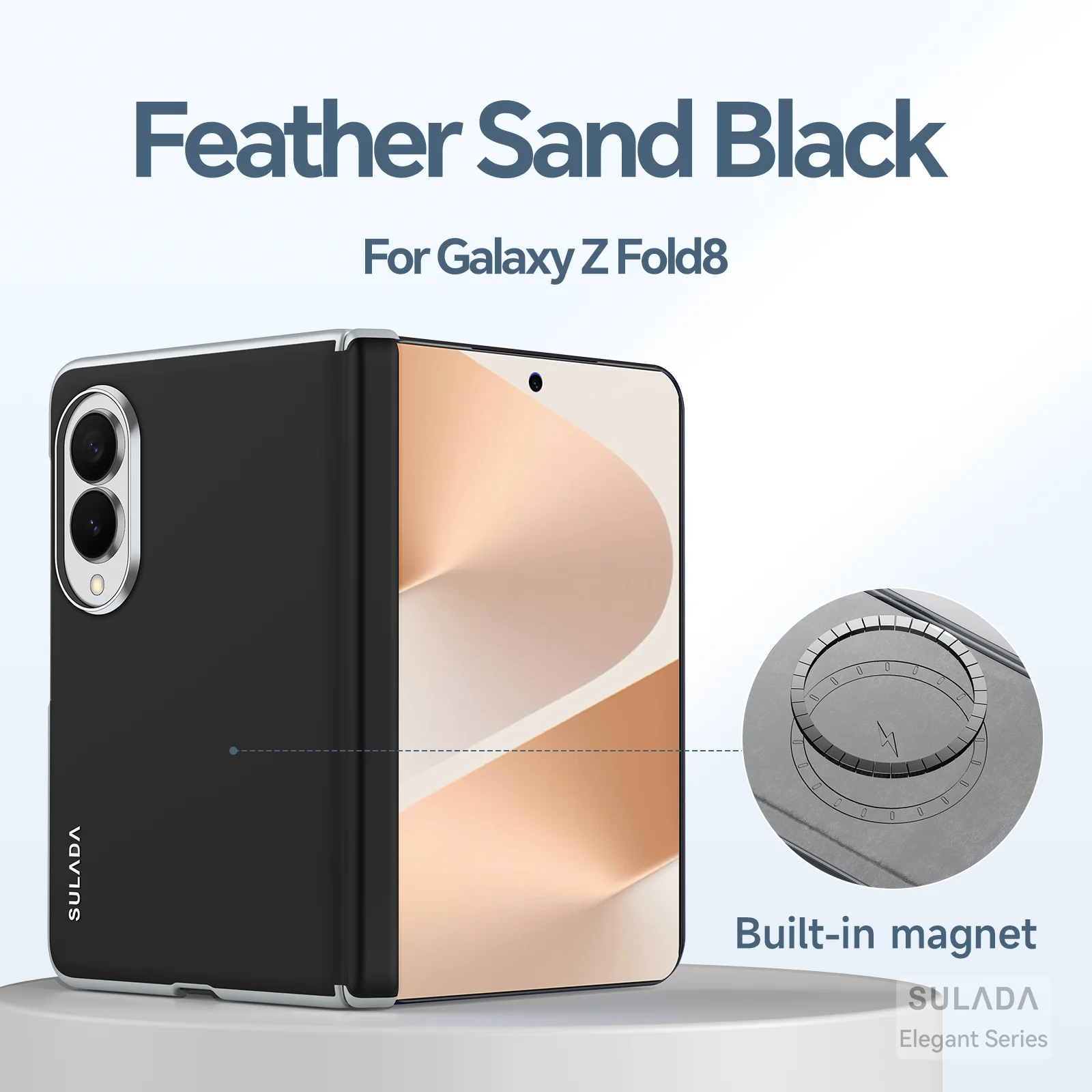For Samsung Galaxy Z Fold 8 Wide Case Luxury Matte Leather Skin-Friendly Ultra-thin Magnetic Wireless Charging Shockproof Cover