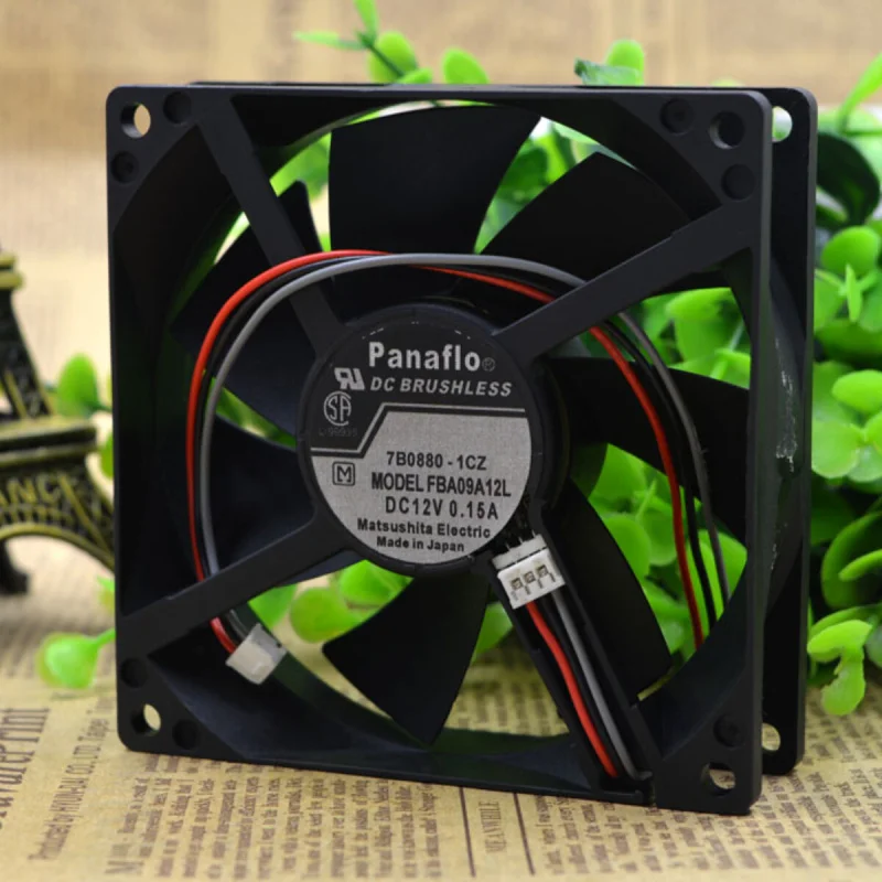 l 1PCS For PANAFLO FBA09A12L | 12V 0.15A Mute Industrial Chassis Fan 92×92×25mm 9CM