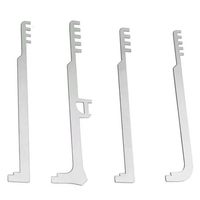 4pcs Comb tools Stainless Steel Comb Tools  Portable Comb Lock,Metal Teeth Tools Locksmith tools for Firefighting Repair