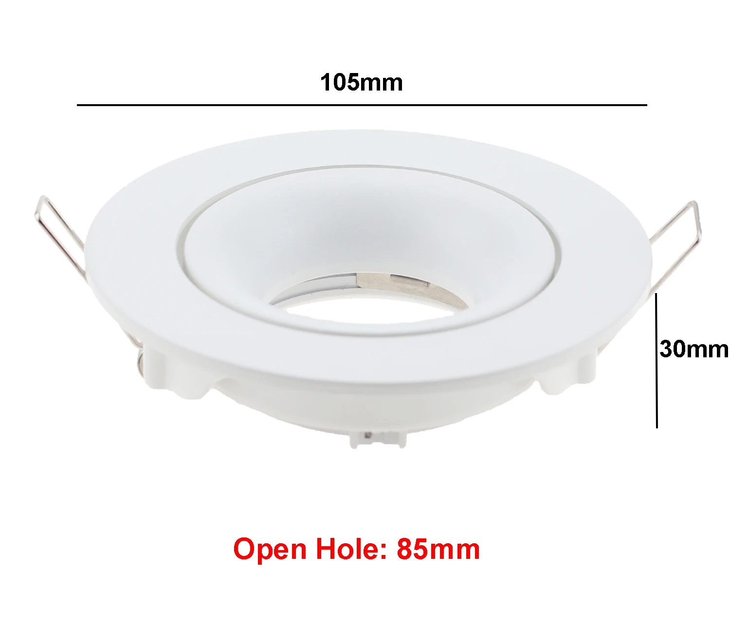 Round and Square GU10 Housing Fitting Adjustable Ceiling Light Fixture Round Downlight Frame GU10 Lampu Siling