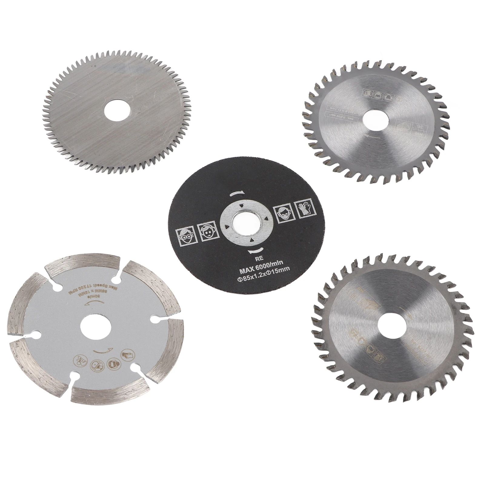 5Pcs 85mm Inner Diameter 15mm Mini Carbide Circular Saw Blade Cutting Disc Circular Saw Blade For Cutting Tool