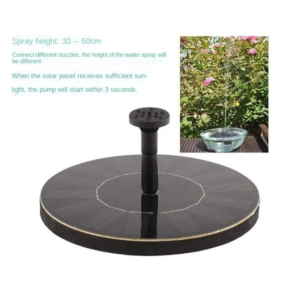 Energy-saving Solar Fountain Pump Waterproof Versatile Floating Solar Powered Water Fountain Circular 13/16/18cm
