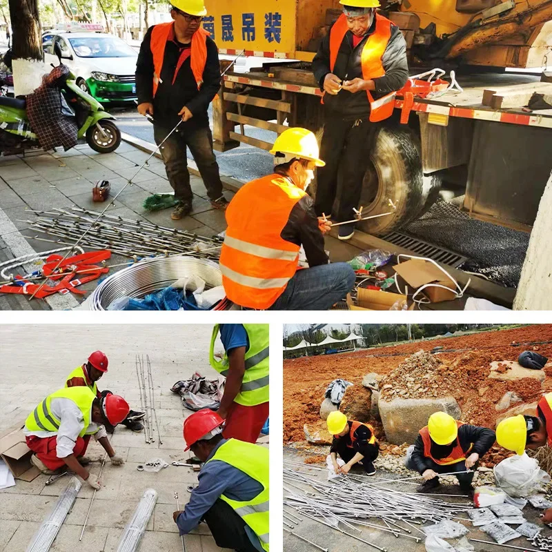 Construction site workshop fence spraying system High pressure micro-mist humidifier fogsen system Automatic dust reduction