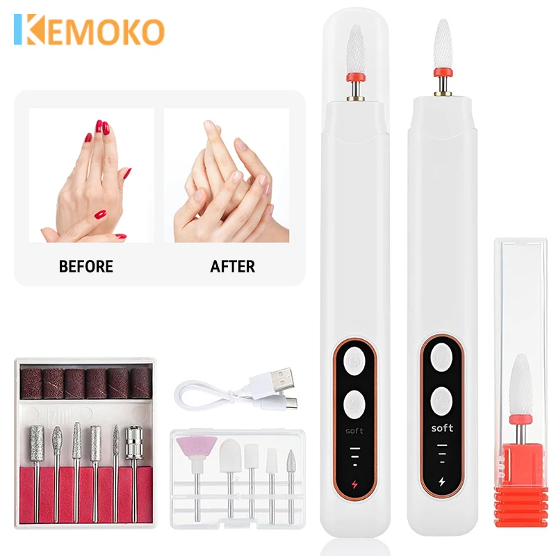 

Electric Nail Polisher Drill Bits Professional Nails Grinding Polishing Manicure Machine Dead Skin Removal Art Sanding File Pen
