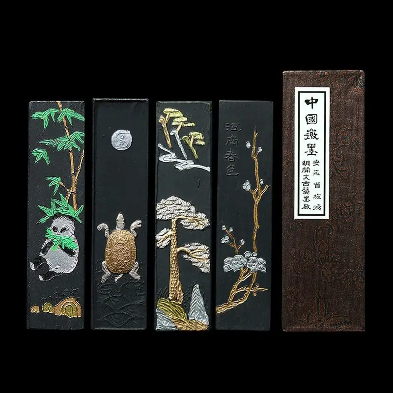 Wang Chunlin, Songyan, Ink Stripes, Ink Blocks, Ink Ingots, Hu Kaiwen, Pure Handmade Ink Stripes, Emblem Ink