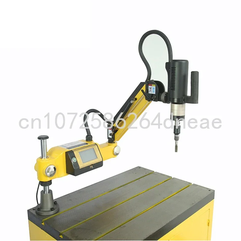 Máquina de roscado eléctrico CNC de M3-M16, servomotor, perforación de brazo fácil, máquina de roscado con mandriles