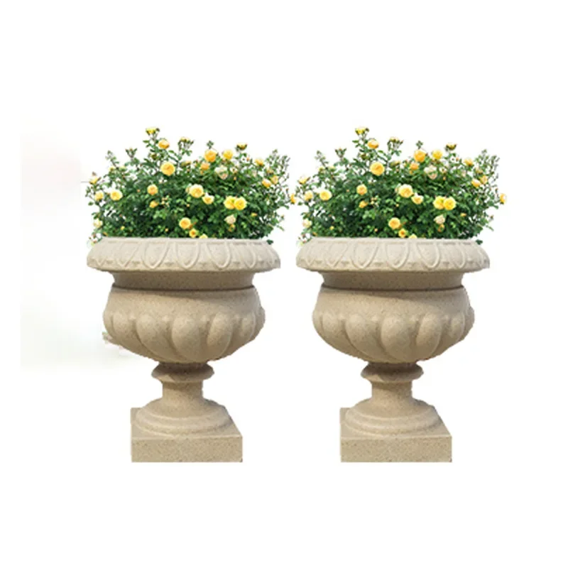 A Cement flowerpot mold bonsai round disk model European cast-in-place concrete