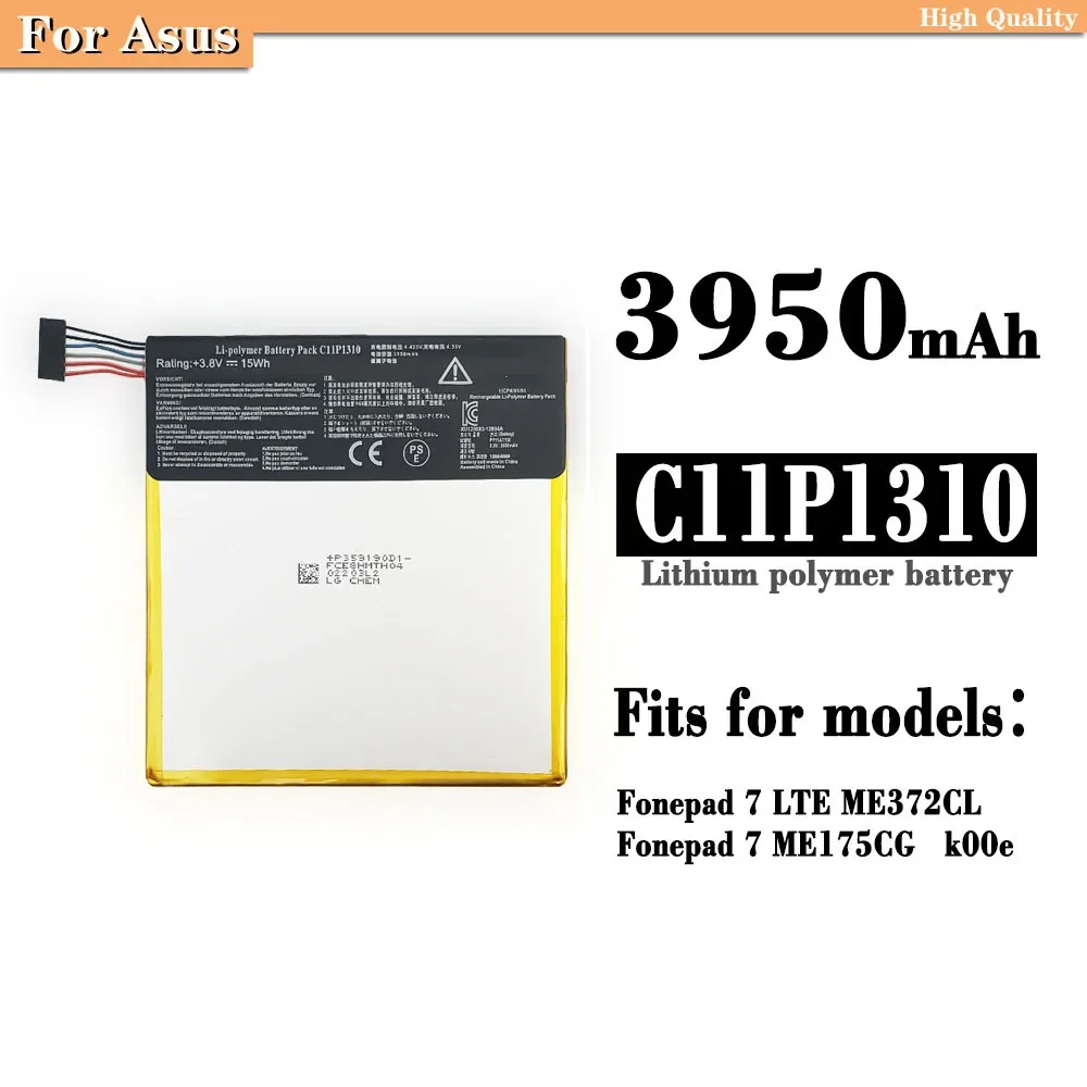 High Quality Replacement Battery For Asus 3950mAh ME372CG K00E K00Y FonePad7 C11P1310 Built-in Tablet Battery