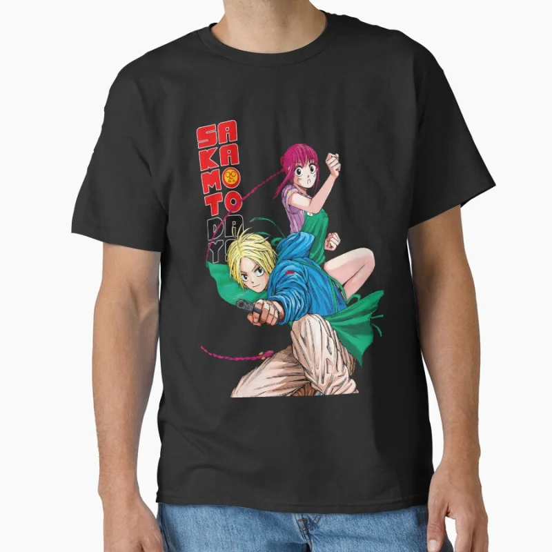 

80s Manga Sakamoto Days Anime t shirt for men Large size Tops S-6XL 100% cotton mens Clothes