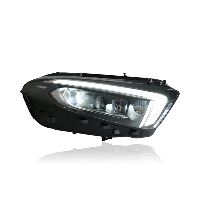 

Подходит для модификации фар Mercedes-Benz A-Class A180/A200 (2019-2022) в стиле AMG с LED-линзами и дневными ходовыми огнями.