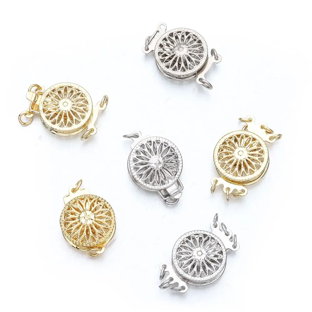 สร้อยคอสีเงินตะขอเป็นชั้นพร้อมล็อบสเตอร์หลายสร้อยข้อมือล็อคตะขอเกี่ยวสร้อยคอหลายชั้น